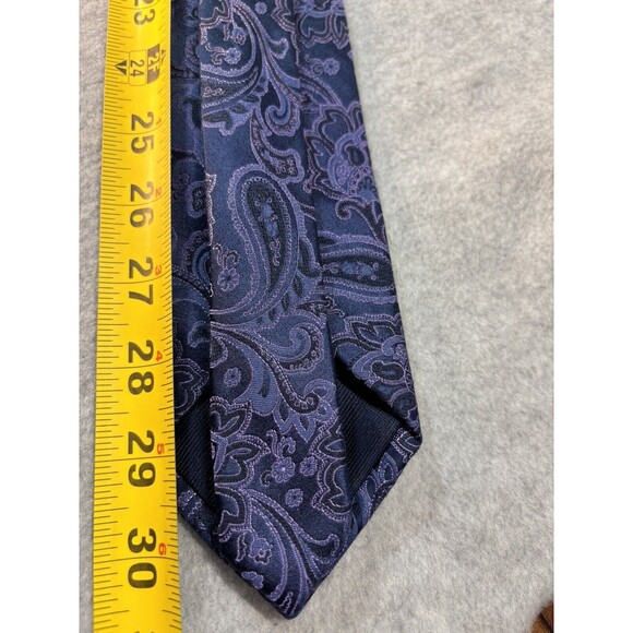 Michael Kors Tie Silk Purple Blue Paisley L:61” W:3” Men's Neck Tie - Picture 9 of 10